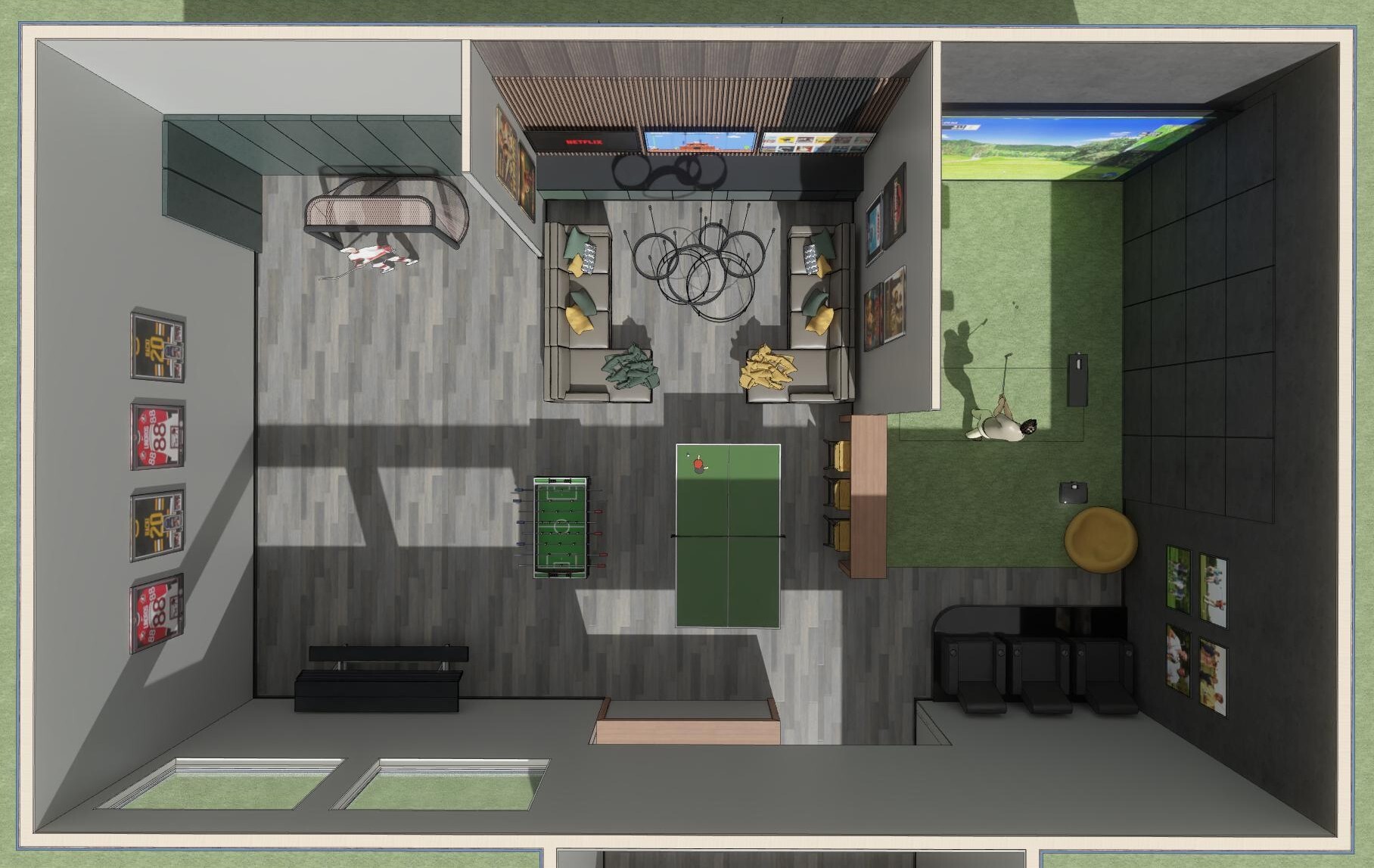 sports complex floorplan