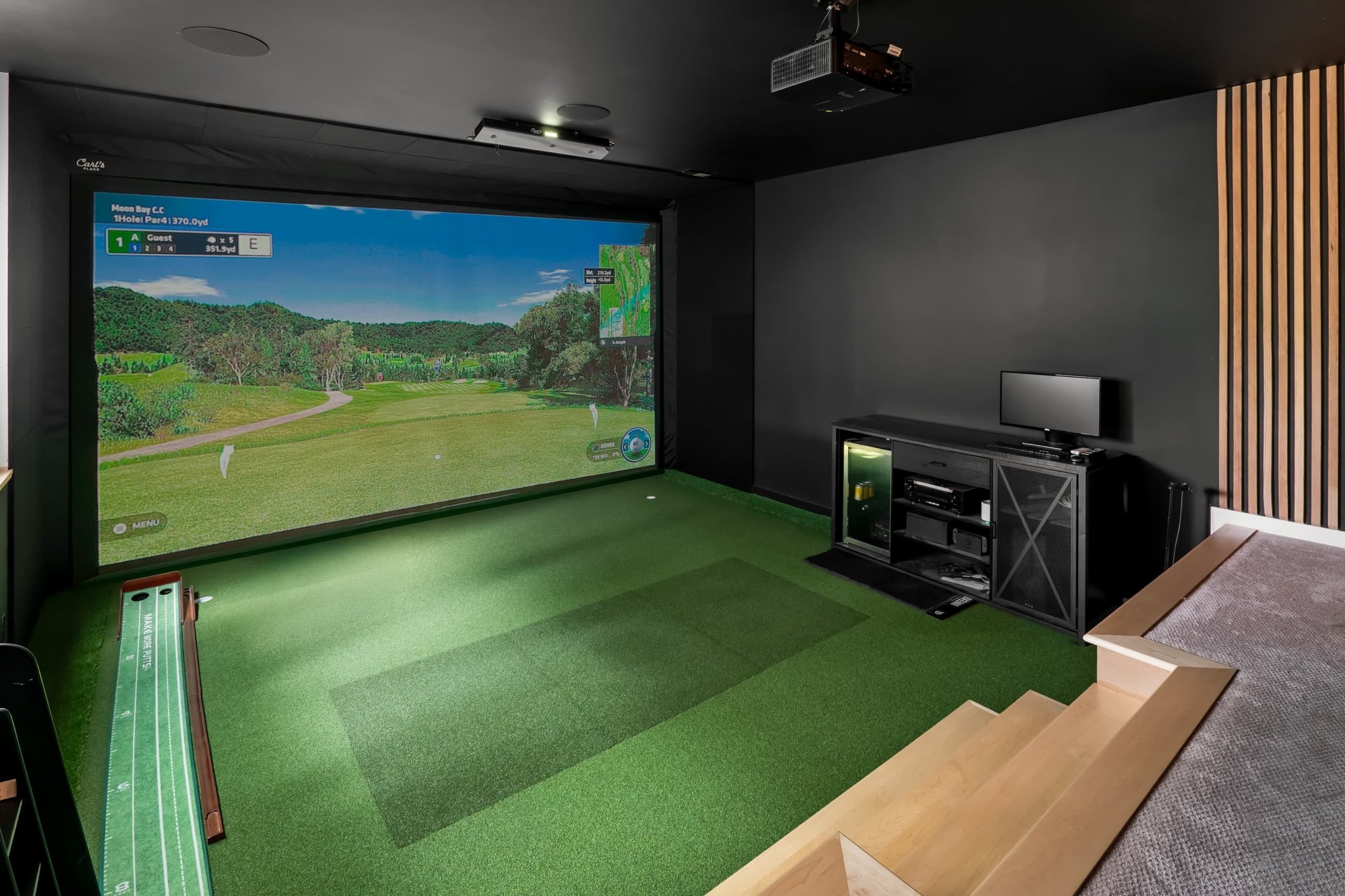 interior of a golf sim