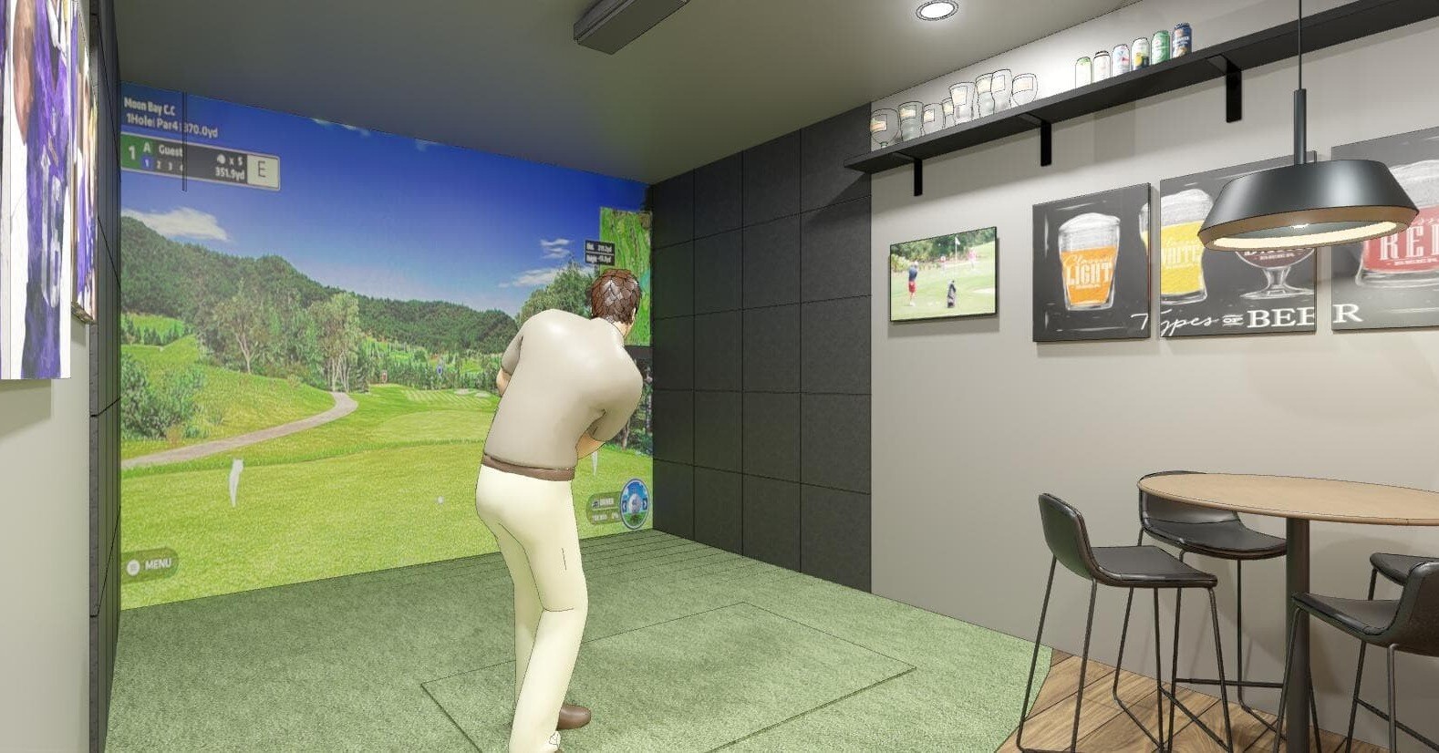 a golf simulator